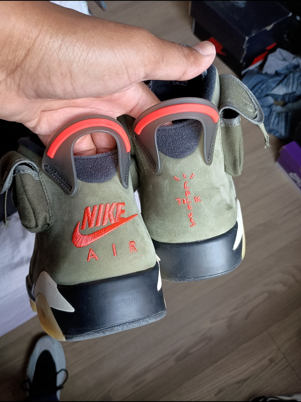 Size 12 Travis Scott Jordan 6 Olive